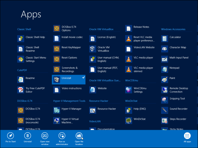 How to delete software applications on windows 10